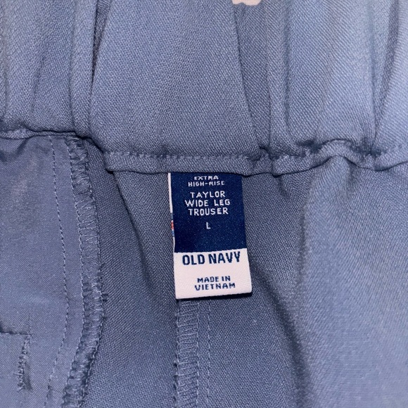 Old Navy Extra High Rise Light (Sky) Blue Women's Taylor Wide Leg Trouser - Picture 5 of 5